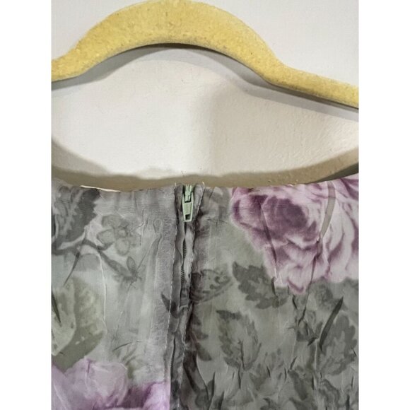 Vintage Floral Cottagecore Dress Maxi Green 10 Retro Chic Sheer Feminine Boho - Picture 11 of 13